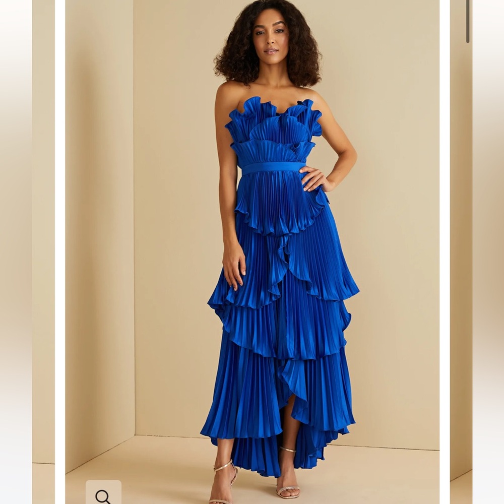 COPY - AMUR Blue Ruffled Maxi Dress